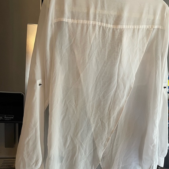 Kenneth Cole Sz. Large sheer blouse - Picture 3 of 5